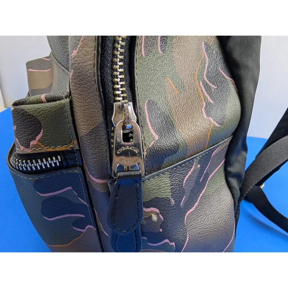 Coach Charlie Backpack F31452 Medium Wild Camo Print Camouflage Women Bag